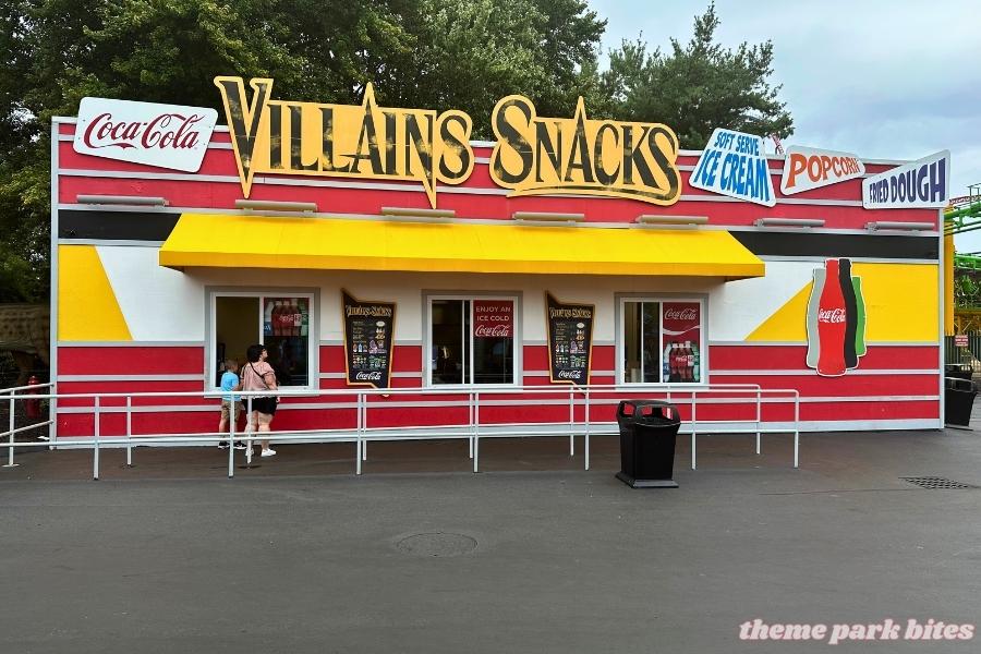 villains snacks six flags new england food prices