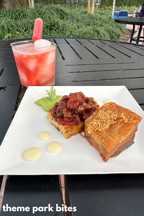 deconstructed dish deconstructed blt and deconstructed strawberry mint julep with bourbon epcot