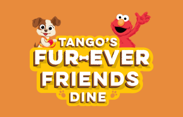 sesame place philadelphia tango's fur-ever friends dine