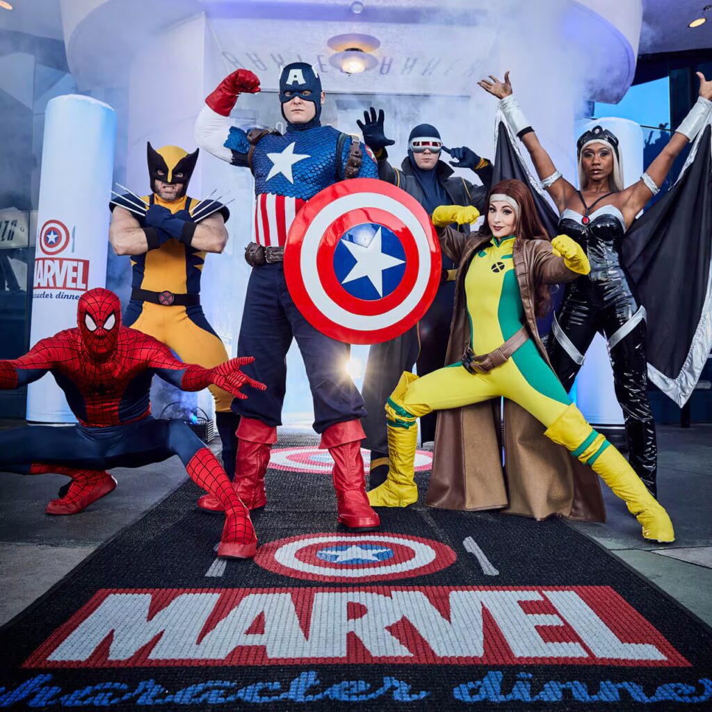 universal orlando marvel character dinner