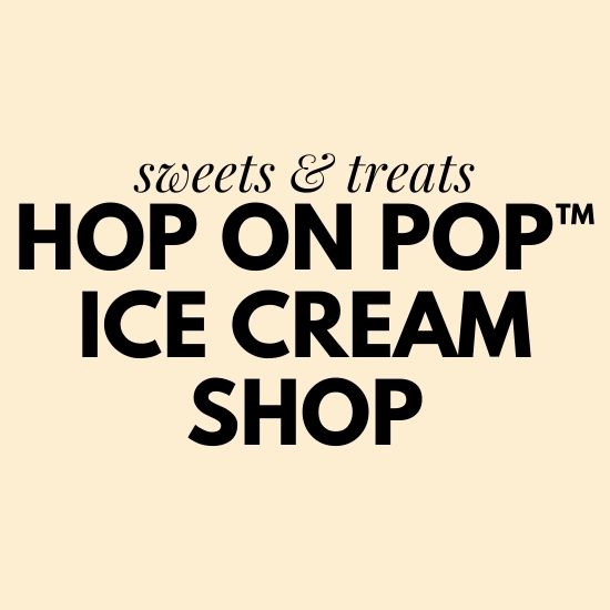 hop on pop ice cream shop universal studios orlando menu with prices