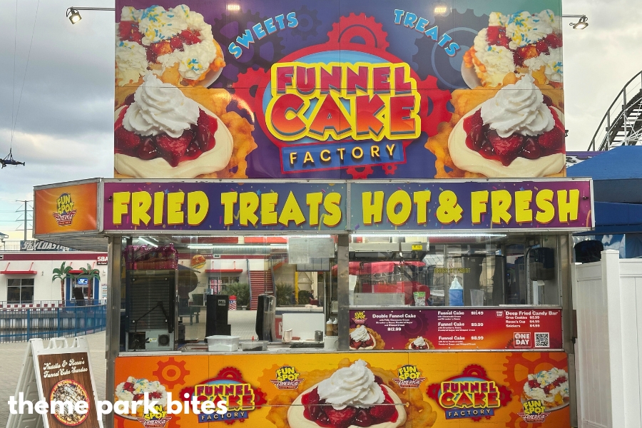 funnel cake factory fun spot orlando food menu and prices