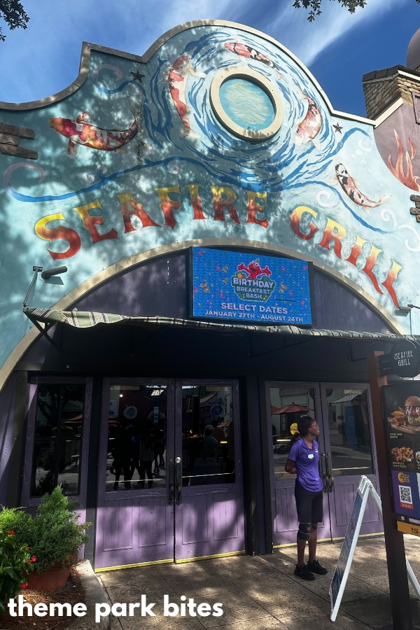 seafire grill seaworld orlando menu and prices