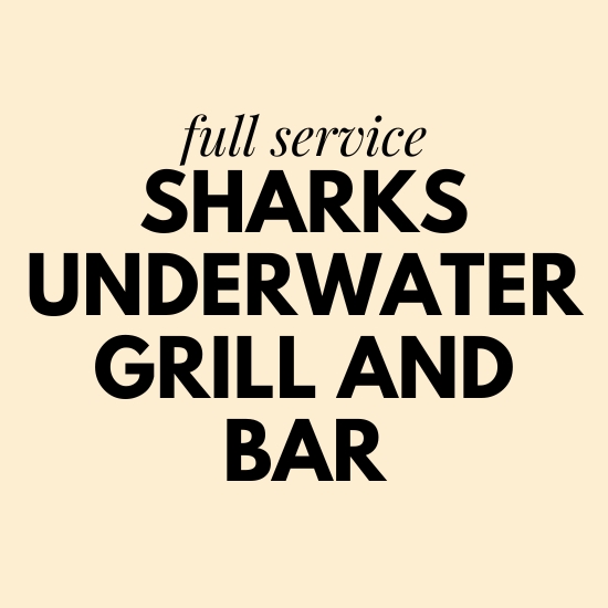 sharks underwater grill and bar seaworld dining menu prices