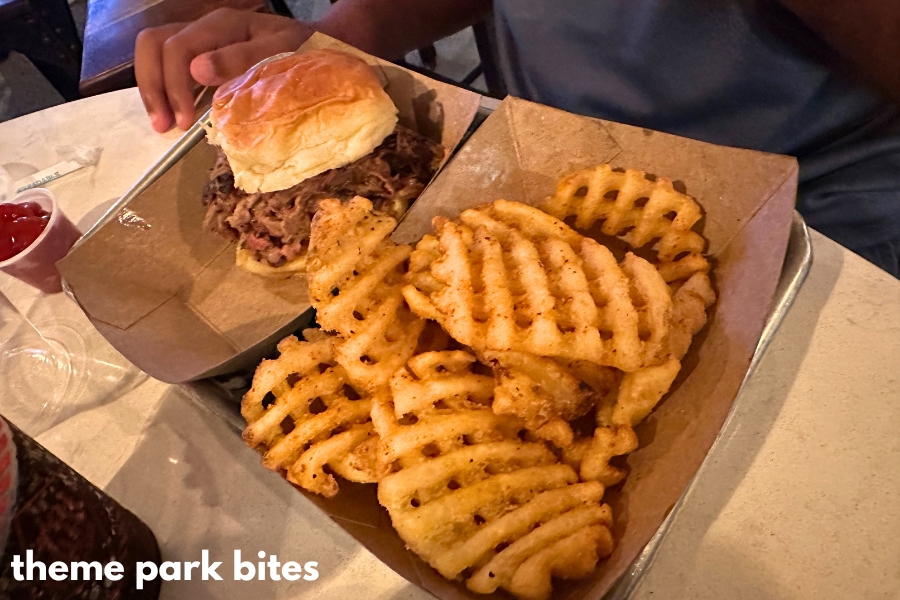 the polite pig disney springs food review kids pork slider waffle fries 