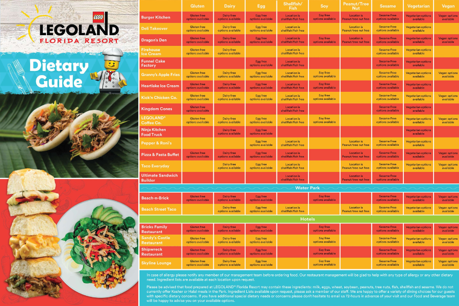 legoland florida dietary guide